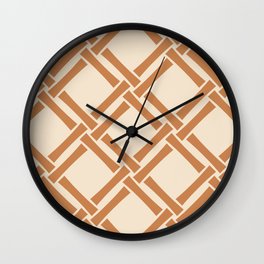 Classic Bamboo Trellis Pattern 553 Wall Clock