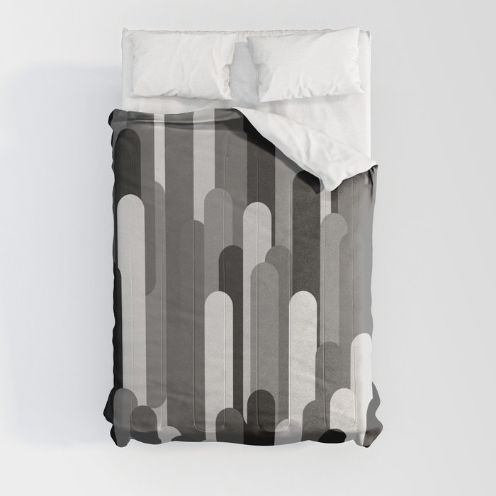 Retro pattern 003 monotones Comforter