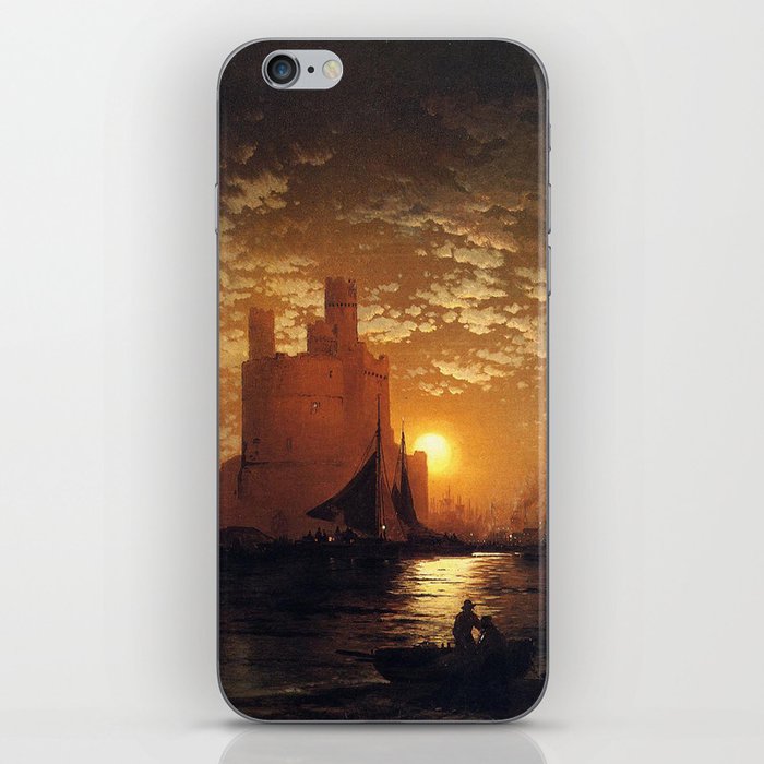  Moonlit Scene with Gothic Castle - Edward Moran iPhone Skin