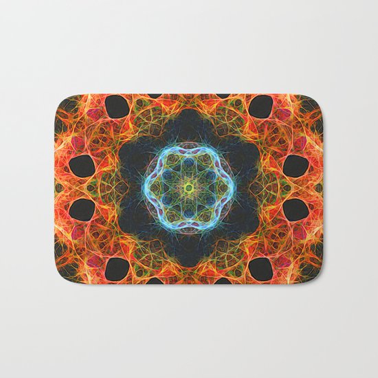 Fiery barnacles kaleidoscope 2 Bath Mat