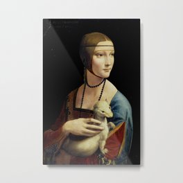 Leonardo da Vinci - The Lady with an Ermine Metal Print | Leonardodavinci, Painting, Ermine, Thelady, Ceciliagallerani 