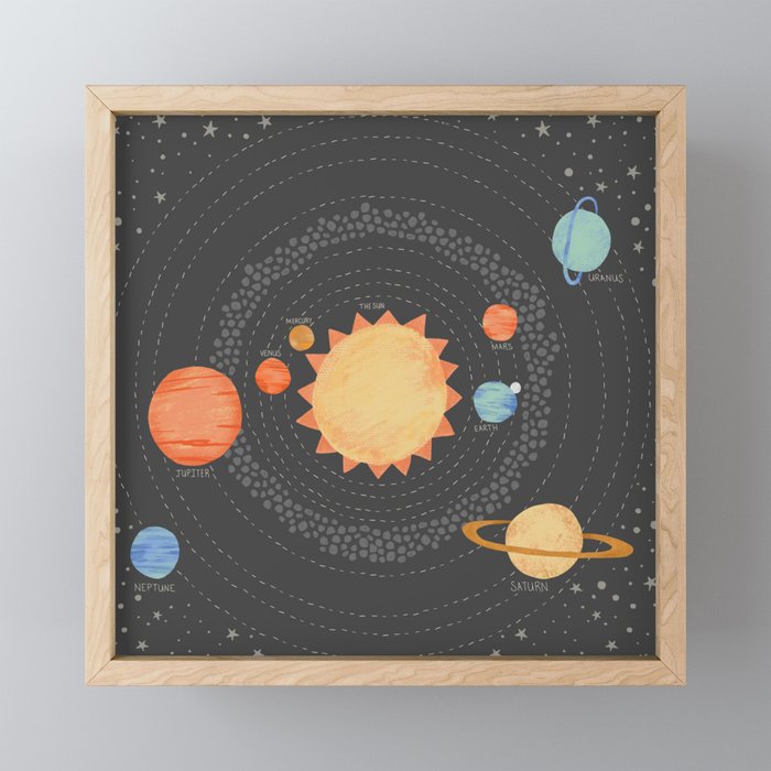Our Solar System Framed Mini Art Print