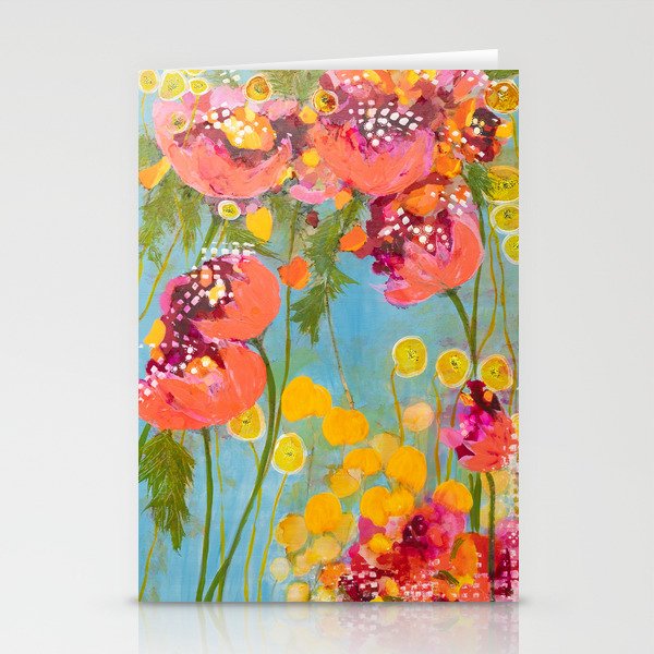Happy, bright flowers Stationery Cards
