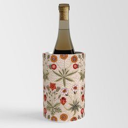 Vintage Botanical Pattern - Morris & Co - Daisy, Seamless Pattern Wine Chiller
