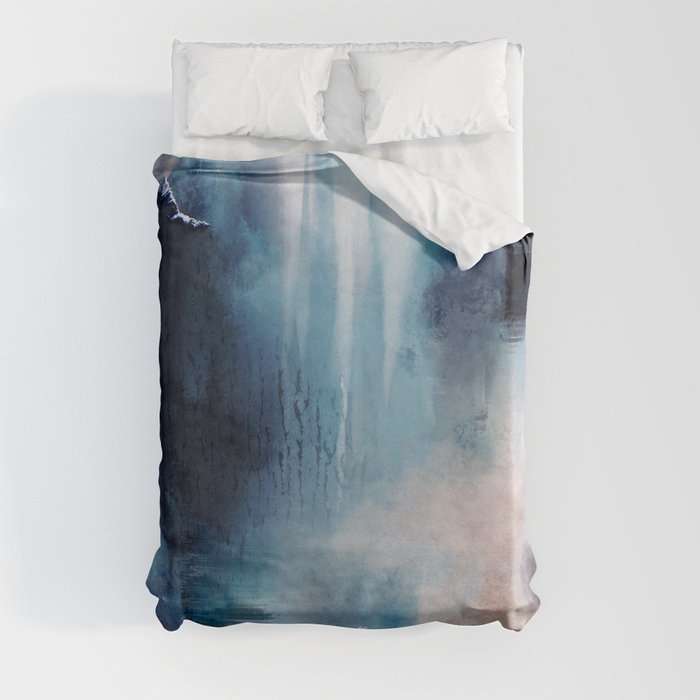 Modern abstract - calm in blue Duvet Cover