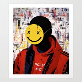 Mr Happy Art Print