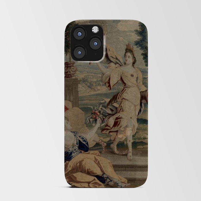 Antique 17th Century Goddess Ceres Flemish Tapestry iPhone Card Case