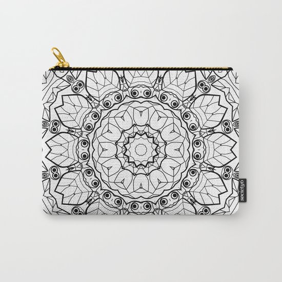 Black and white pattern . "Lola" Notepad-cover-coloring . Carry-All Pouch