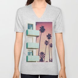 Palm Trees V Neck T Shirt