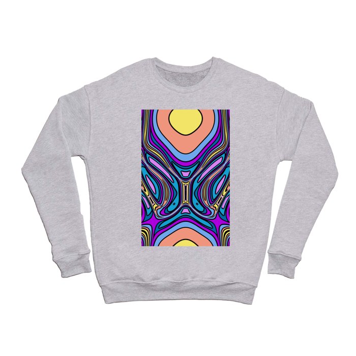 Hippie colorful psychedelic shapes Crewneck Sweatshirt