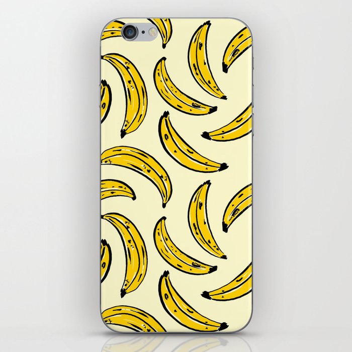 Banana Tropical Fruits Bold Yellow Pattern iPhone Skin