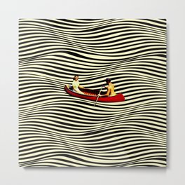 Illusionary Boat Ride Metal Print