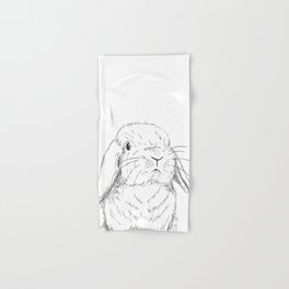 Curious Holland Lop Bunny Hand & Bath Towel