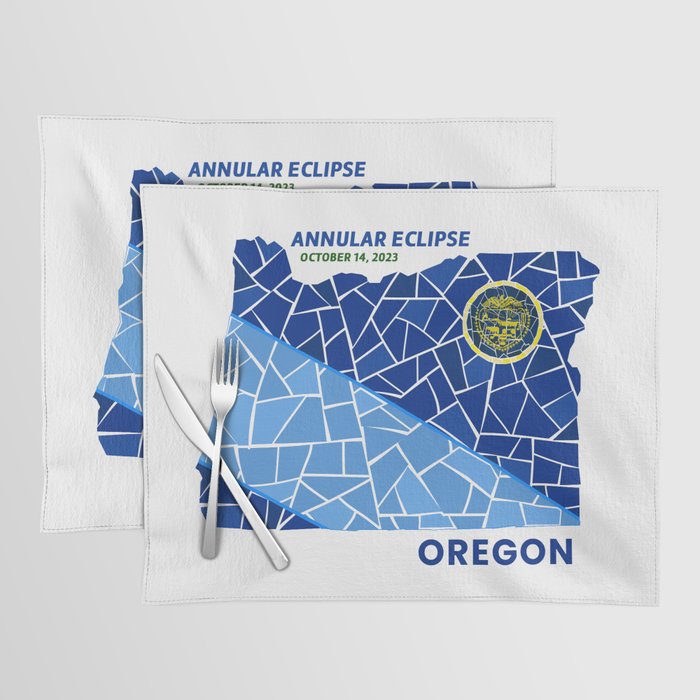Oregon Annular Eclipse 2023 Placemat