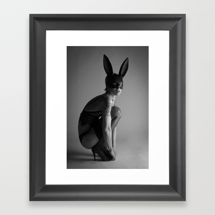 a stoic bunny Framed Art Print