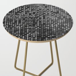 Metallic reflections in silver  Side Table