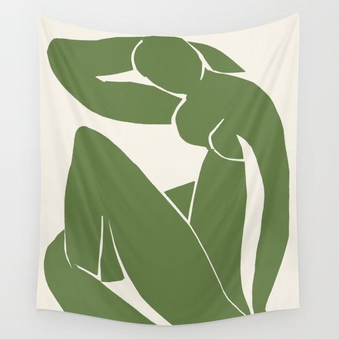 Green Blue Nude by Henri Matisse Wall Tapestry