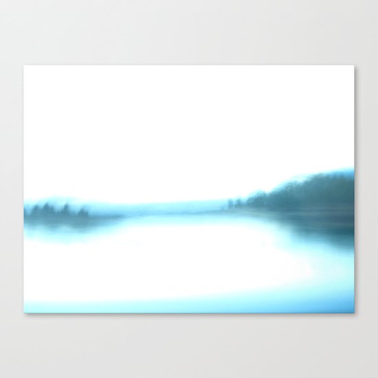 morning blurry lake in New Hampshire Canvas Print