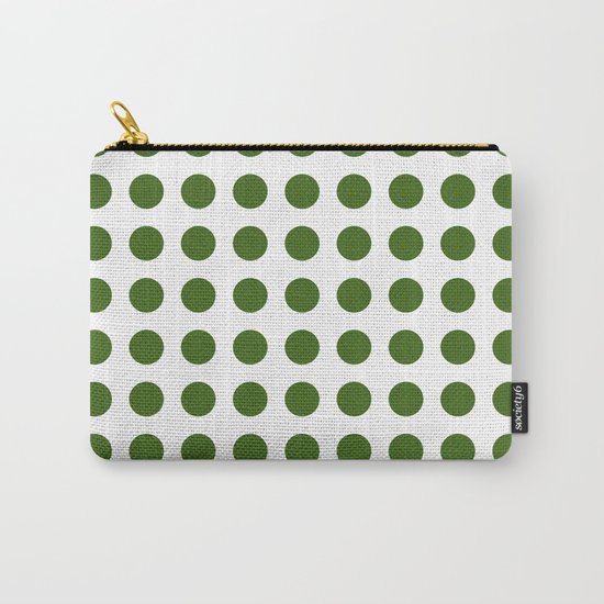 Simply Polka Dots in Jungle Green Carry-All Pouch