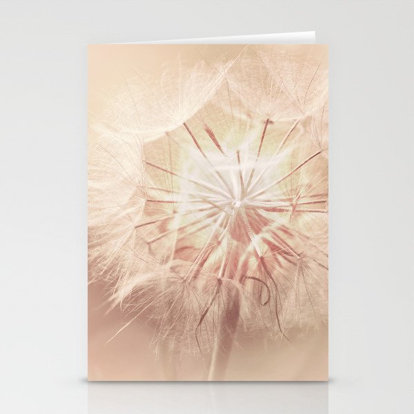 Pink Dandelion Flower - Floral Nature Photography Art and Accessories Stationery Cards