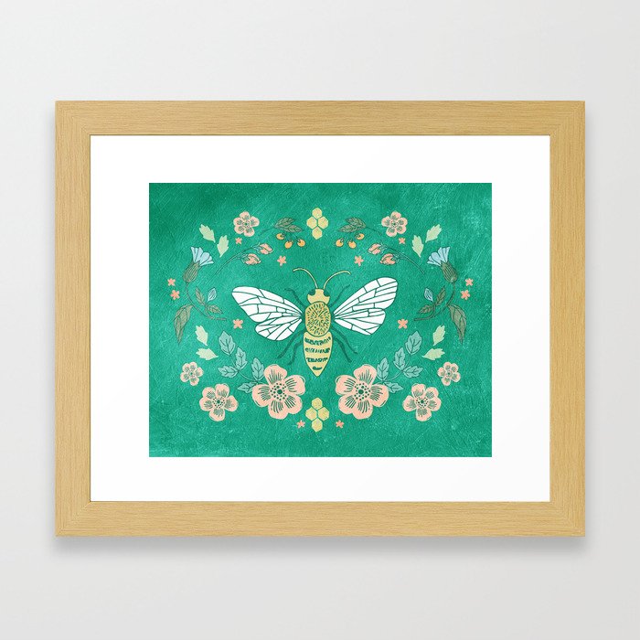 Bee Garden Framed Art Print