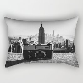 Vintage film camera and New York City Rectangular Pillow