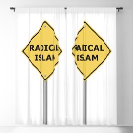 Radical Islam Warning Sign Blackout Curtain