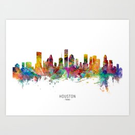 Houston Texas Skyline Art Print