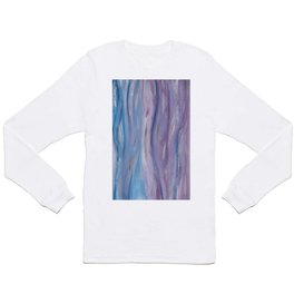 Touching Purple Blue Watercolor Abstract #2 #painting #decor #art #society6 Long Sleeve T-shirt
