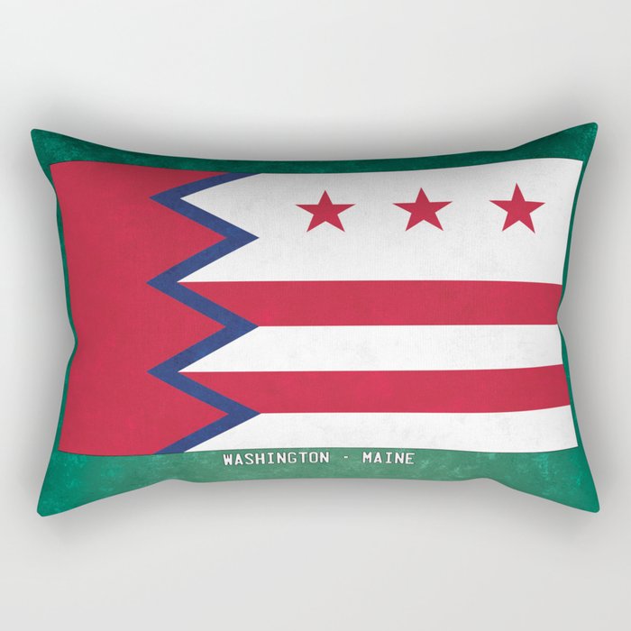 Flag of the city of Washington Maine Rectangular Pillow