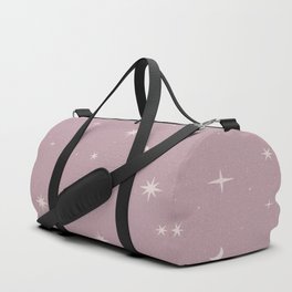 Starry night pattern Burnished Lilac Duffle Bag