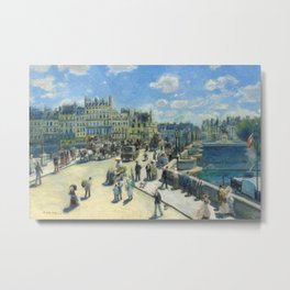 Renoir - Pont Neuf, Paris, 1872 Metal Print | Renoir, Vintage, Paris, Decor, Painting, Famous, Oil, Art, France, Pont Neuf 