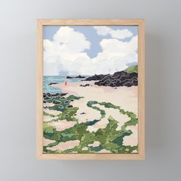 Jeju beach Framed Mini Art Print