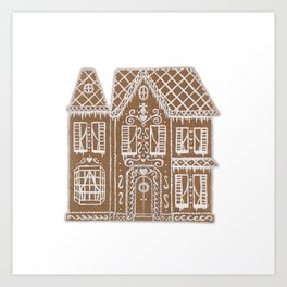 Gingerbread Mansion Art Print