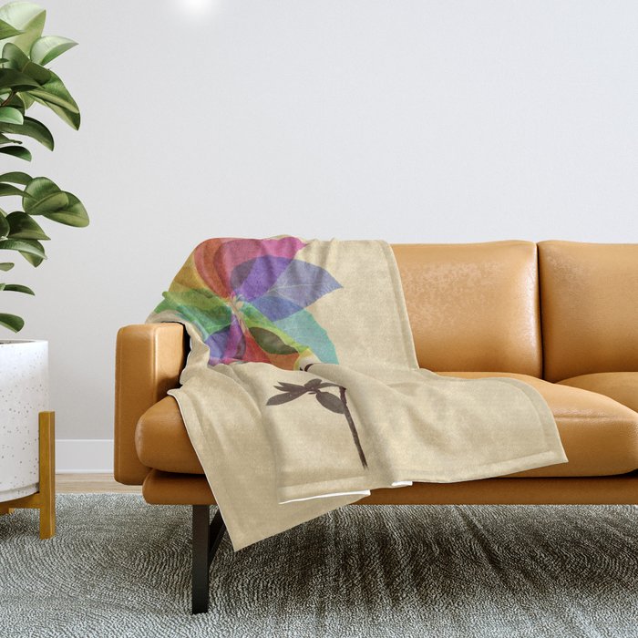 The windmill in my mind Throw Blanket