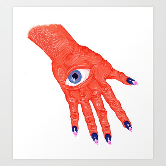 All-Seeing Nails Art Print