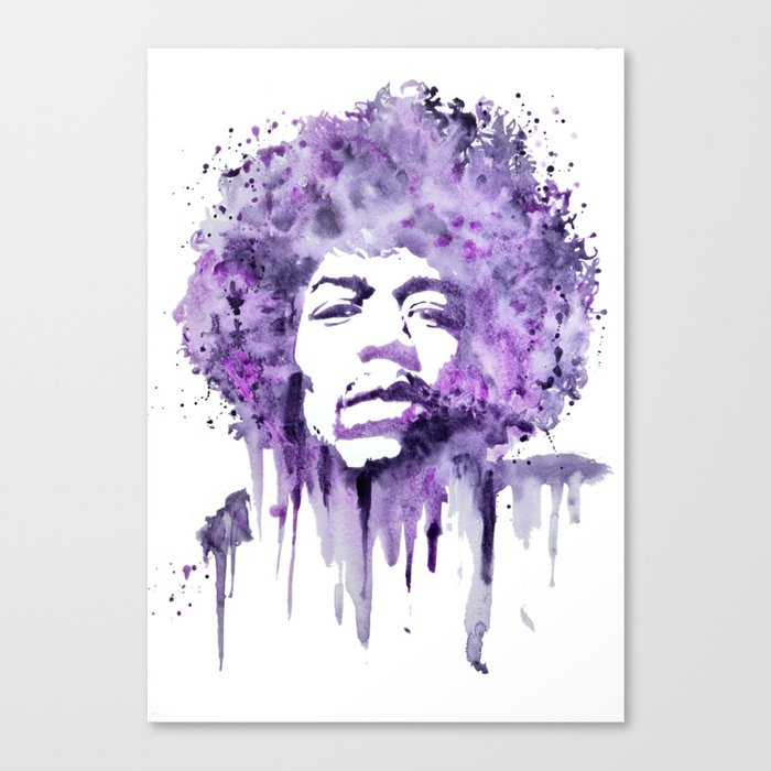 Jimi Hendrix Purple Haze Canvas Print By Emmaparrishart Society6