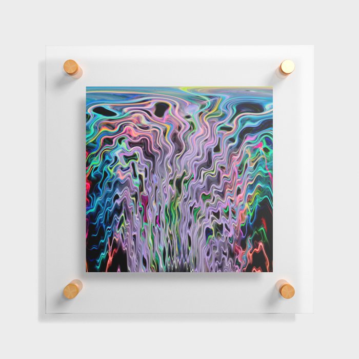 Crazy Colorful Line Abstract Floating Acrylic Print