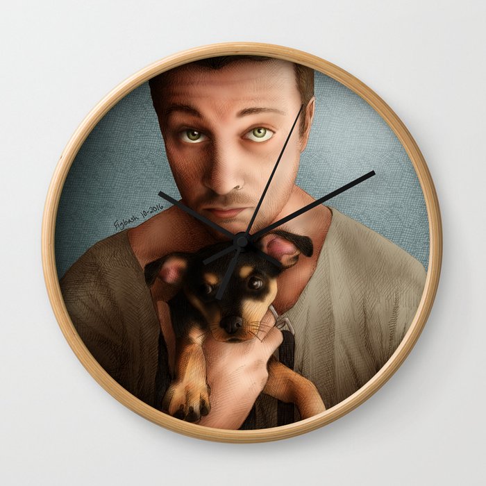 Dan Feuerriegel & Teddy the Puppy Wall Clock