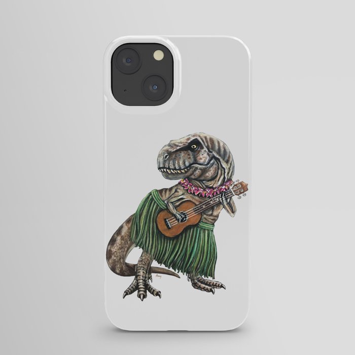 "Ukusaurus" - T-Rex Ukulele Player iPhone Case