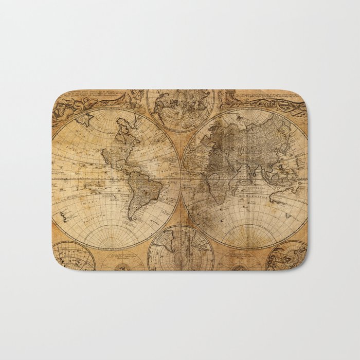 World Map 1746 Bath Mat