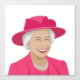 Portrait of Her Majesty The Queen Elizabeth II Canvas Print