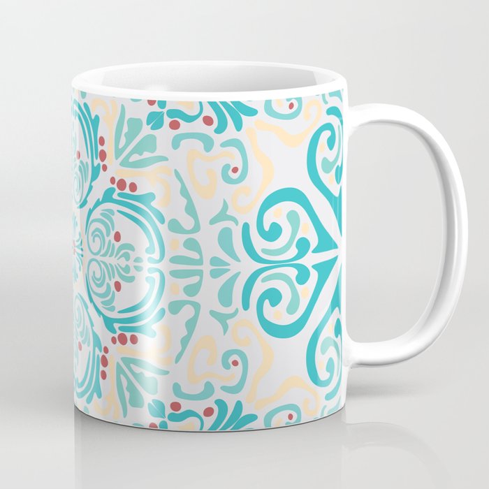 Mediterranean seamless wallpaper folk print Coffee Mug by Olga Shashok |  Society6