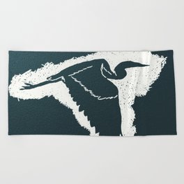 Blue Heron Beach Towel