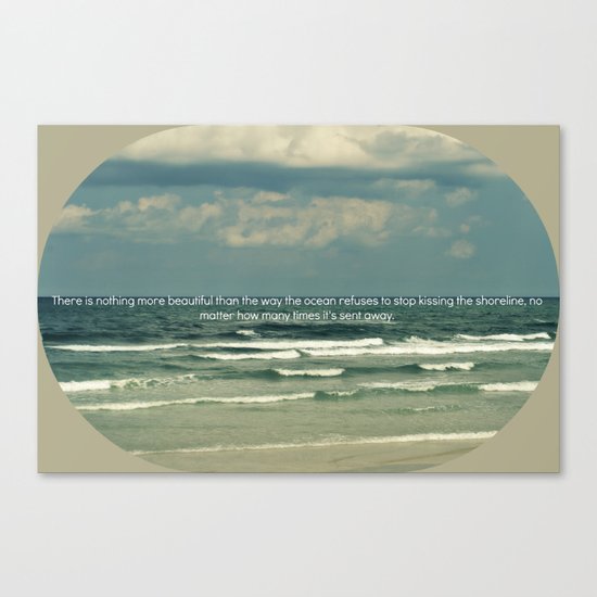 Sarah Kay - Ocean Quote Canvas Print