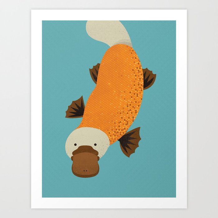Whimsy Platypus Art Print