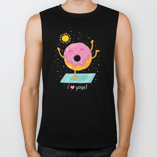 i love yoga Biker Tank