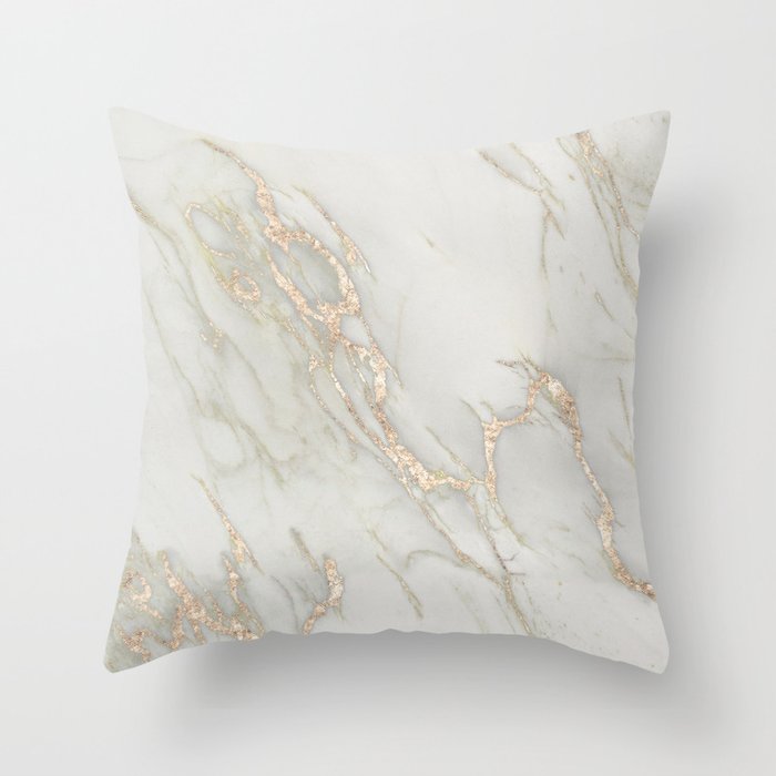 Marble Love Bronze Metallic Throw Pillow By Naturemagick Society6