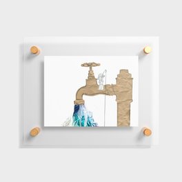 Paper Faucet Floating Acrylic Print
