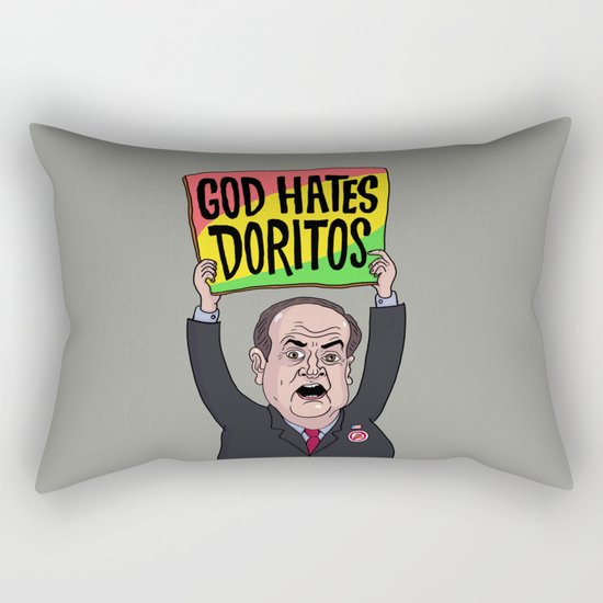 God Hates Doritos Rectangular Pillow